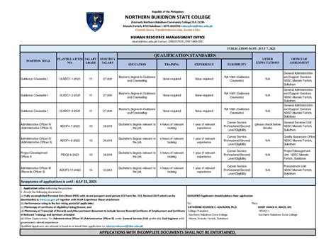 doh plantilla position